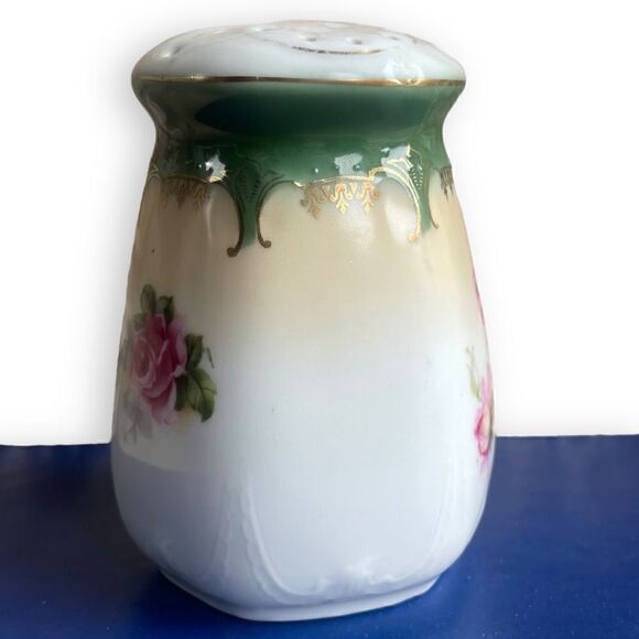 Antique German Hand Painted Floral Porcelain Sugar Shaker - Picture 8 of 16